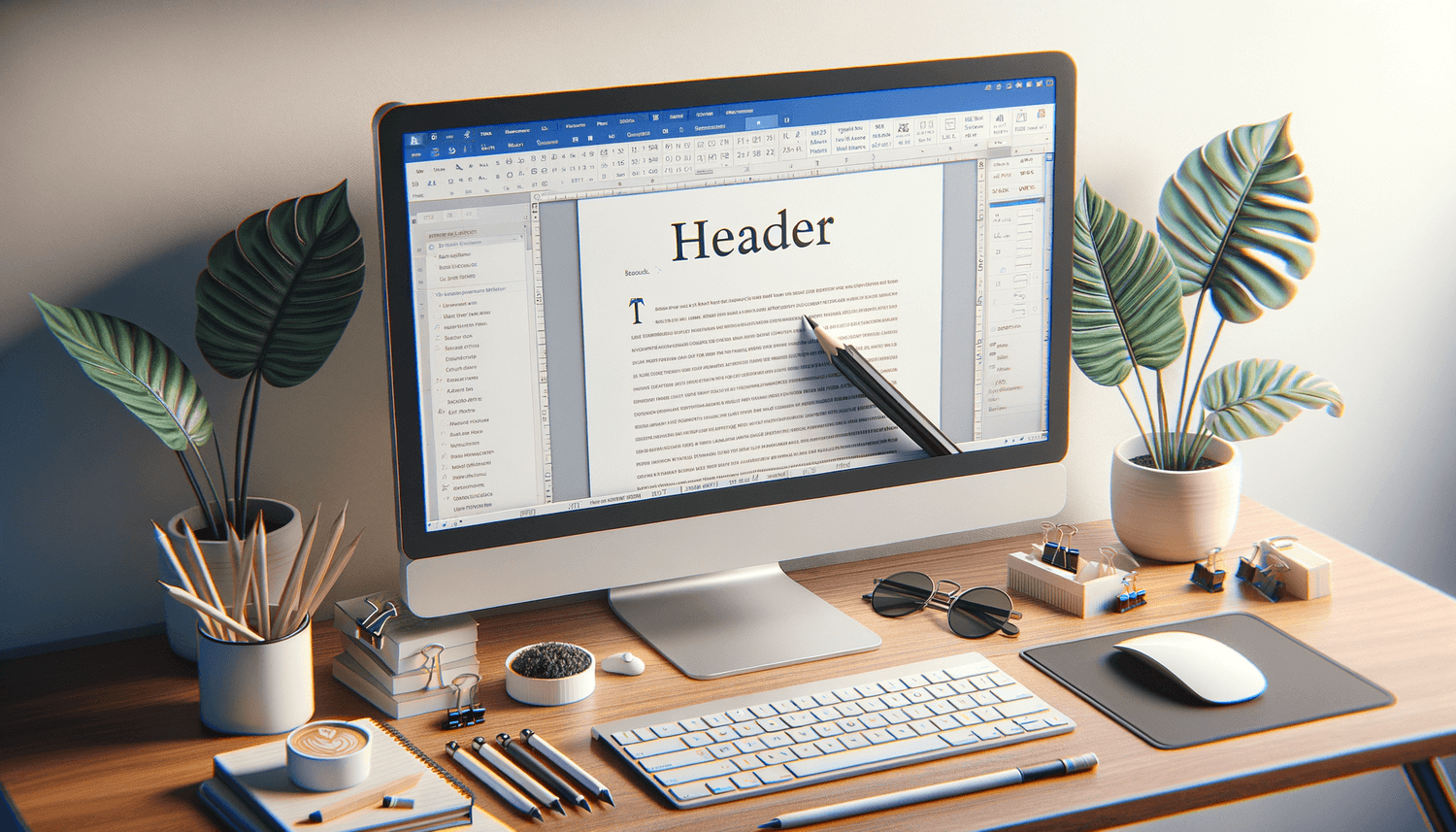 how to add a header on word document