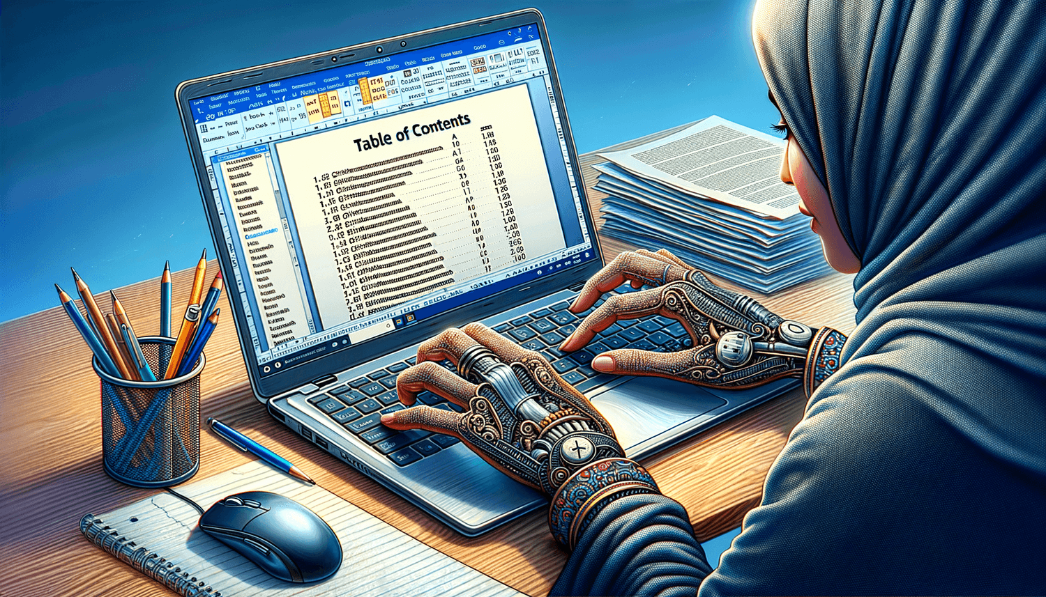 how to insert table of contents in microsoft word document